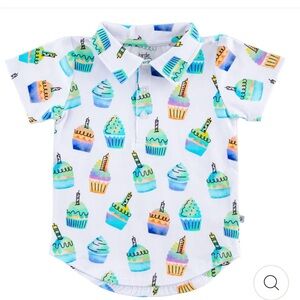 NWT Birthday Cupcake Polo Toddler Tee - Size 18-24M